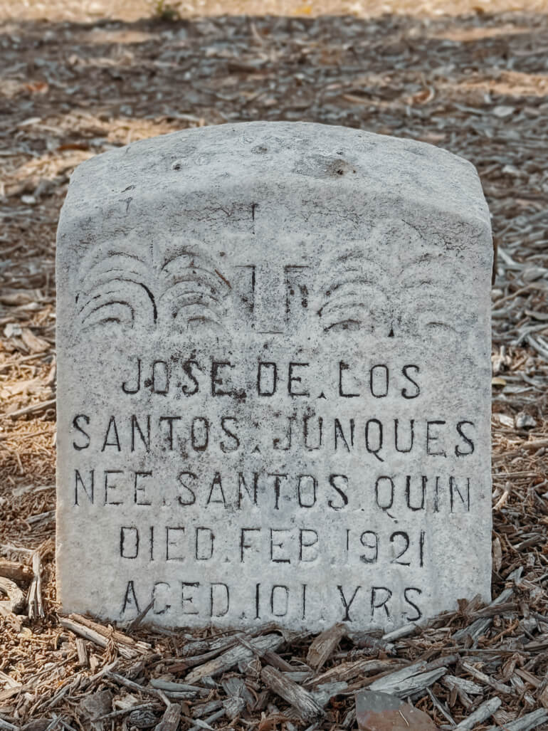 José Juncos Headstone, Mission San Gabriel