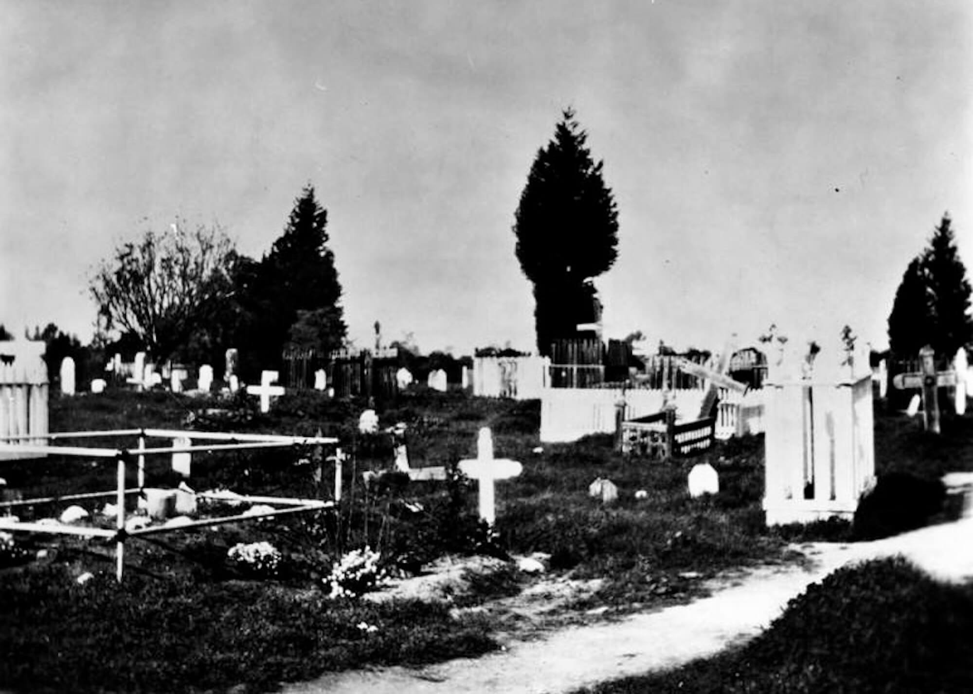 Mission San Gabriel Campo Santo 1906